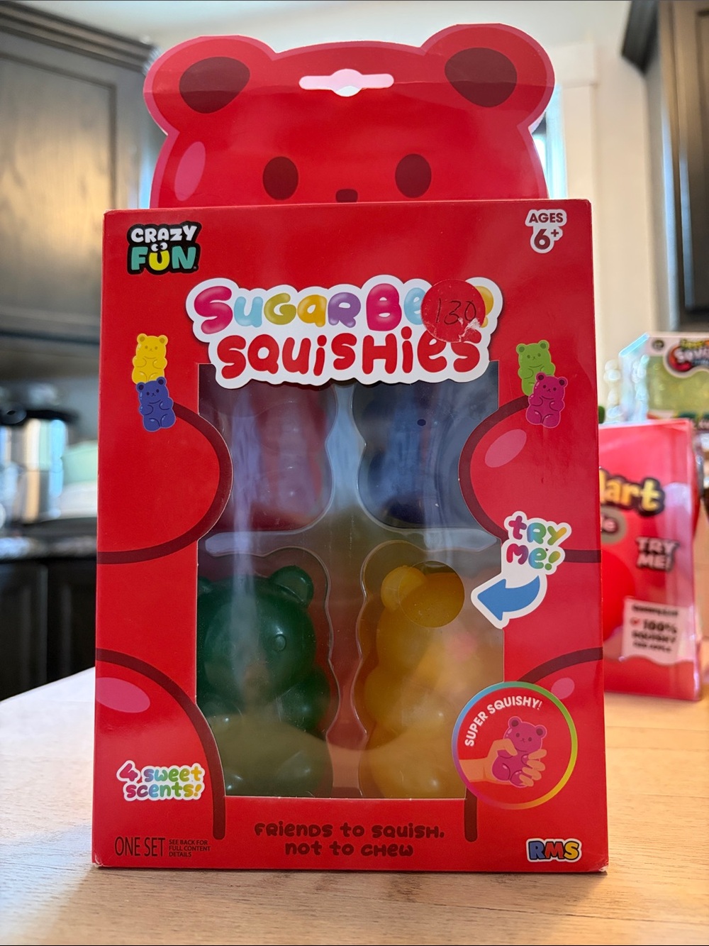 RMS | Crazy Fun Sugar Bear Squishies - Red, Green, Yellow Blue Set